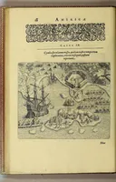 An illustration from Americae tertia pars Memorabile[m] provinciae Brasiliae historiam contine[n]s, Germanico primùm sermone scriptam à Ioa[n]ne Stadio Homburgensi Hesso, nunc autem Latinitate donatam à Teucrio Annaeo Priuato Colchanthe Po: & Med: addita est narratio profectionis Ioannis Lerij in eamdem provinciam, qua[m] ille initio Gallicè conscripsit, postea verò Latinam fecit. : His accessit descriptio morum & ferocitatis incolarum illius regionis, atque colloquium ipsorum idiomate conscriptum. (1592)