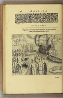An illustration from Americae tertia pars Memorabile[m] provinciae Brasiliae historiam contine[n]s, Germanico primùm sermone scriptam à Ioa[n]ne Stadio Homburgensi Hesso, nunc autem Latinitate donatam à Teucrio Annaeo Priuato Colchanthe Po: & Med: addita est narratio profectionis Ioannis Lerij in eamdem provinciam, qua[m] ille initio Gallicè conscripsit, postea verò Latinam fecit. : His accessit descriptio morum & ferocitatis incolarum illius regionis, atque colloquium ipsorum idiomate conscriptum. (1592)