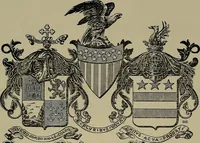 An illustration from America heraldica : a compilation of coats of arms, crests and mottoes of prominent American families settled in this country before 1800 (1889)
