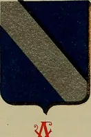 An illustration from America heraldica : a compilation of coats of arms, crests and mottoes of prominent American families settled in this country before 1800 (1889)