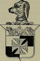 An illustration from America heraldica : a compilation of coats of arms, crests and mottoes of prominent American families settled in this country before 1800 (1889)