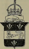 An illustration from America heraldica : a compilation of coats of arms, crests and mottoes of prominent American families settled in this country before 1800 (1889)