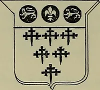 An illustration from America heraldica : a compilation of coats of arms, crests and mottoes of prominent American families settled in this country before 1800 (1889)