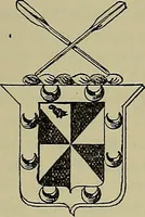 An illustration from America heraldica : a compilation of coats of arms, crests and mottoes of prominent American families settled in this country before 1800 (1889)