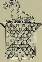 An illustration from America heraldica : a compilation of coats of arms, crests and mottoes of prominent American families settled in this country before 1800 (1889)