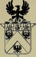 An illustration from America heraldica : a compilation of coats of arms, crests and mottoes of prominent American families settled in this country before 1800 (1889)
