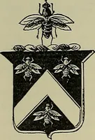 An illustration from America heraldica : a compilation of coats of arms, crests and mottoes of prominent American families settled in this country before 1800 (1889)