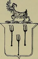 An illustration from America heraldica : a compilation of coats of arms, crests and mottoes of prominent American families settled in this country before 1800 (1889)