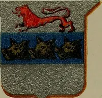 An illustration from America heraldica : a compilation of coats of arms, crests and mottoes of prominent American families settled in this country before 1800 (1889)