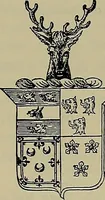 An illustration from America heraldica : a compilation of coats of arms, crests and mottoes of prominent American families settled in this country before 1800 (1889)