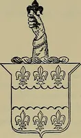 An illustration from America heraldica : a compilation of coats of arms, crests and mottoes of prominent American families settled in this country before 1800 (1889)