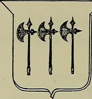 An illustration from America heraldica : a compilation of coats of arms, crests and mottoes of prominent American families settled in this country before 1800 (1889)