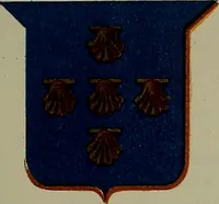 An illustration from America heraldica : a compilation of coats of arms, crests and mottoes of prominent American families settled in this country before 1800 (1889)