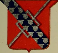 An illustration from America heraldica : a compilation of coats of arms, crests and mottoes of prominent American families settled in this country before 1800 (1889)