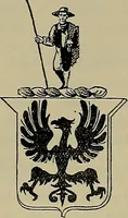 An illustration from America heraldica : a compilation of coats of arms, crests and mottoes of prominent American families settled in this country before 1800 (1889)