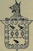 An illustration from America heraldica : a compilation of coats of arms, crests and mottoes of prominent American families settled in this country before 1800 (1889)