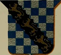 An illustration from America heraldica : a compilation of coats of arms, crests and mottoes of prominent American families settled in this country before 1800 (1889)