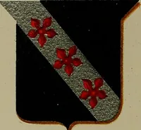 An illustration from America heraldica : a compilation of coats of arms, crests and mottoes of prominent American families settled in this country before 1800 (1889)