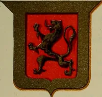 An illustration from America heraldica : a compilation of coats of arms, crests and mottoes of prominent American families settled in this country before 1800 (1889)