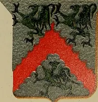An illustration from America heraldica : a compilation of coats of arms, crests and mottoes of prominent American families settled in this country before 1800 (1889)