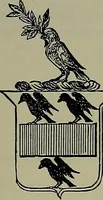 An illustration from America heraldica : a compilation of coats of arms, crests and mottoes of prominent American families settled in this country before 1800 (1889)