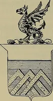 An illustration from America heraldica : a compilation of coats of arms, crests and mottoes of prominent American families settled in this country before 1800 (1889)