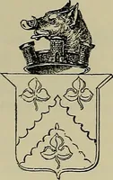 An illustration from America heraldica : a compilation of coats of arms, crests and mottoes of prominent American families settled in this country before 1800 (1889)