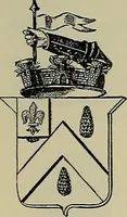 An illustration from America heraldica : a compilation of coats of arms, crests and mottoes of prominent American families settled in this country before 1800 (1889)