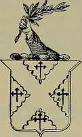 An illustration from America heraldica : a compilation of coats of arms, crests and mottoes of prominent American families settled in this country before 1800 (1889)