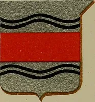 An illustration from America heraldica : a compilation of coats of arms, crests and mottoes of prominent American families settled in this country before 1800 (1889)