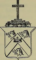 An illustration from America heraldica : a compilation of coats of arms, crests and mottoes of prominent American families settled in this country before 1800 (1889)