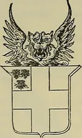 An illustration from America heraldica : a compilation of coats of arms, crests and mottoes of prominent American families settled in this country before 1800 (1889)