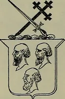 An illustration from America heraldica : a compilation of coats of arms, crests and mottoes of prominent American families settled in this country before 1800 (1889)