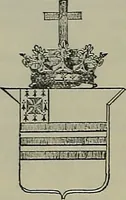 An illustration from America heraldica : a compilation of coats of arms, crests and mottoes of prominent American families settled in this country before 1800 (1889)