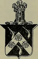 An illustration from America heraldica : a compilation of coats of arms, crests and mottoes of prominent American families settled in this country before 1800 (1889)