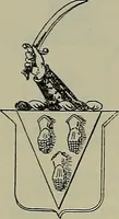 An illustration from America heraldica : a compilation of coats of arms, crests and mottoes of prominent American families settled in this country before 1800 (1889)