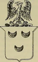 An illustration from America heraldica : a compilation of coats of arms, crests and mottoes of prominent American families settled in this country before 1800 (1889)
