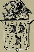 An illustration from America heraldica : a compilation of coats of arms, crests and mottoes of prominent American families settled in this country before 1800 (1889)