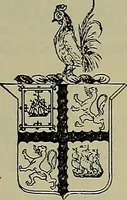 An illustration from America heraldica : a compilation of coats of arms, crests and mottoes of prominent American families settled in this country before 1800 (1889)