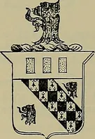 An illustration from America heraldica : a compilation of coats of arms, crests and mottoes of prominent American families settled in this country before 1800 (1889)