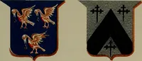 An illustration from America heraldica : a compilation of coats of arms, crests and mottoes of prominent American families settled in this country before 1800 (1889)