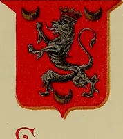 An illustration from America heraldica : a compilation of coats of arms, crests and mottoes of prominent American families settled in this country before 1800 (1889)
