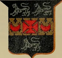 An illustration from America heraldica : a compilation of coats of arms, crests and mottoes of prominent American families settled in this country before 1800 (1889)