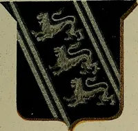 An illustration from America heraldica : a compilation of coats of arms, crests and mottoes of prominent American families settled in this country before 1800 (1889)