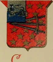 An illustration from America heraldica : a compilation of coats of arms, crests and mottoes of prominent American families settled in this country before 1800 (1889)