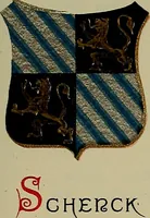 An illustration from America heraldica : a compilation of coats of arms, crests and mottoes of prominent American families settled in this country before 1800 (1889)