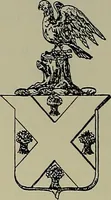 An illustration from America heraldica : a compilation of coats of arms, crests and mottoes of prominent American families settled in this country before 1800 (1889)