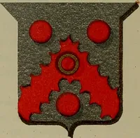 An illustration from America heraldica : a compilation of coats of arms, crests and mottoes of prominent American families settled in this country before 1800 (1889)