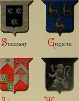 An illustration from America heraldica : a compilation of coats of arms, crests and mottoes of prominent American families settled in this country before 1800 (1889)