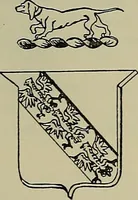 An illustration from America heraldica : a compilation of coats of arms, crests and mottoes of prominent American families settled in this country before 1800 (1889)